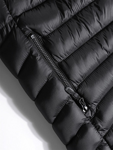 Gilet matelassé sans manches noir personnalisé à capuche, léger et chaud pour l'hiver, vente en gros OEM - Product Image 4