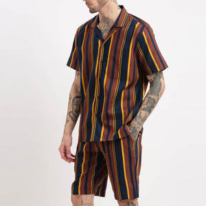 Ensembles d'été pour hommes de haute qualité, 100% coton, t-shirts à col montant et shorts, style décontracté respirant, fabriqué au Pakistan, bon prix - Product Image 3