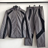 Ensemble de survêtement en nylon respirant haut de gamme personnalisé, nouvelle collection, vêtements de sport d'hiver, veste à capuche, jogging, ensemble coupe-vent zippé