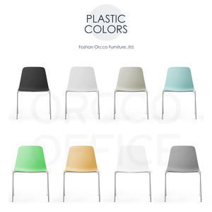 Silla de comedor apilable de plástico PP moderna de calidad superior con patas de acero metálico para cafetería restaurante cafetería <span class=keywords><strong>cocina</strong></span> muebles para el hogar - Product Image 4