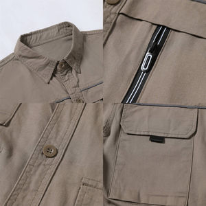 ชุดยูนิฟอร์มรปภ.แบบสองชิ้นสั่งตัดพิเศษ เนื้อผ้าฝ้ายทนทาน ระบายอากาศได้ดี เหมาะสำหรับงานกลางแจ้ง สวมใส่สบาย 男女兼用 - Product Image 6