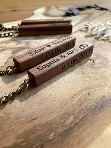 Personalized Wooden Keychain Custom <b>Name</b> Logo Engraved Key Ring Supplier - Product Image 4