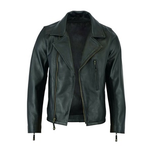 Chaqueta de cuero de motorista de piel de vaca auténtica para mujer, abrigo de moda con cremallera completa con estilo de Moto, nombre del equipo de carreras, talla XL para adultos - Product Image 1