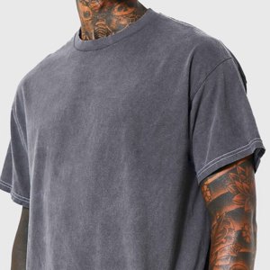 Ensemble de sport 2 pièces pour hommes : T-shirt et short en coton respirant, grandes tailles, vente en gros - Product Image 6
