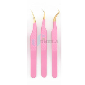 Pince à épiler de précision à pointe fine en acier inoxydable avec poignée confortable, réutilisable pour la séparation, le coiffage et l'application des cils - Product Image 5