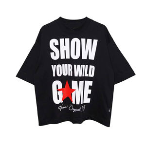 Camiseta Unisex Vintage de Cuello Redondo con Estampado Animal, de Algodón Transpirable, Corte Holgado, Hombros Caídos, Talla Grande, con Logotipo Personalizado - Product Image 5