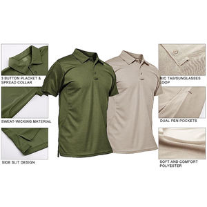 Polo homme vert uni sur mesure, coupe ajustée, manches courtes, tissu piqué doux, vêtement décontracté, haut d'été - Product Image 5