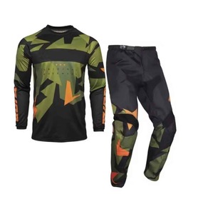 Conjunto de Traje de Carreras de Motocross, Resistente al Viento, Transpirable, de Cuero, Talla Grande, Unisex, de Secado Rápido, para Motocicleta Todoterreno, Pantalones y Jersey - Product Image 4