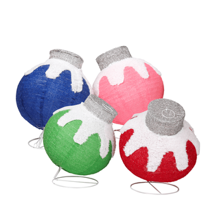 Set di 4 Palline Luminose di Lusso con 320 LED Multicolore Pre-Illuminati, Decorazioni Natalizie per Esterni - Product Image 3