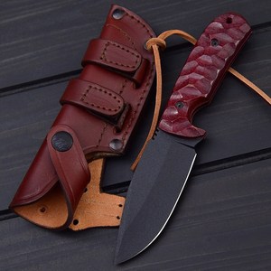 Couteau de chasse artisanal à lame fixe, revêtement noir, couteau de survie, couteau à dépecer, couteau de camping extérieur, vente en gros aux fabricants aux États-Unis - Product Image 5