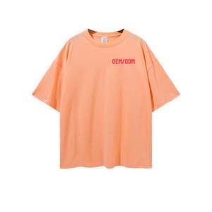 T-shirt blanc en coton à manches courtes pour homme, coupe oversize, col rond, couleur unie, tricot jersey, logo sur le devant, respirant - Product Image 6