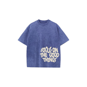 T-shirts graphiques pour hommes, chemises vintage délavées à l'acide, streetwear inspirant et positif, t-shirts oversize à manches courtes - Product Image 1