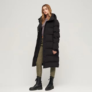 Veste longue matelassée pour femme, grande taille, de haute qualité, résistante à l'eau, avec rembourrage en polyester, chaude et à capuche - Product Image 6