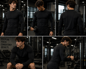 2026 Micah Corporation Black Rash Guard Moisture-Wicking UPF50+ Eco-Friendly Unisex Crew Neck Long Sleeve Raglan Compression - Product Image 5