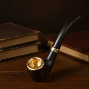 Pipa de Fumar de Madera Hecha a Mano, Tipo Curvo, con Logotipo Personalizado Directo de Fábrica, Acabado Lacado, Vintage, Duradera, Ecológica y Portátil - Product Image 3