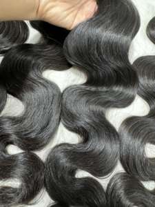 Vendedores de cabello Remy baratos Extensión de cabello humano con ondas corporales a granel Color natural Sin desprendimiento ni enredos - Product Image 3