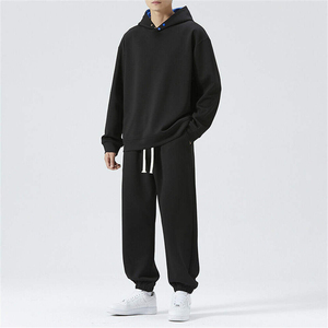 Oversized Cotton Zipper Tracksuits Custom Logo Sports Fitness Clothing Set Boxy Fit <b>Cropped</b> Hoodie & Sweatpants <b>Zip</b> <b>Up</b> Tracksuit - Product Image 3