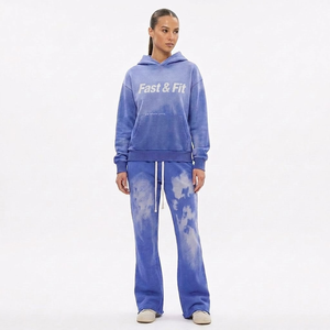 Survêtement léger pour femme tendance, effet délavé, personnalisable - Product Image 1
