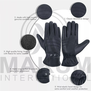 Gants de conduite imperméables de qualité supérieure, respirants, en cuir, personnalisés, élégants - Product Image 2