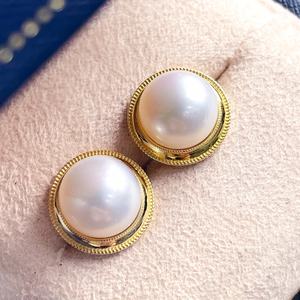 Boucles d'oreilles fines polyvalentes pour femmes, nouveau style luxueux avec un tempérament haut de gamme, incrustées de perles naturelles et de zircon - Product Image 2