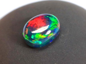 Gorgeous Ethiopian Black Opal Gemstone Oval Shape Glowing <b>Rainbow</b> Flashy Black Opal Cabochon At Wholesale Price - Product Image 2
