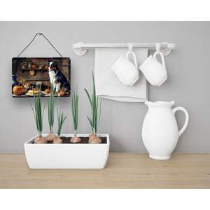 Australian Shepherd Pumpkin Wall Hanging New Multicolor Kitchen <b>Bar</b> Home Decor Aluminum Metal <b>Sign</b> 8HX12W Door Hanging Prints - Product Image 3