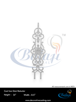 Grille de balcon sans cadre Balaji Metals BM-119, design moderne, en fer et aluminium, protection UV, résistante à l'eau et à la rouille, garantie 5 ans