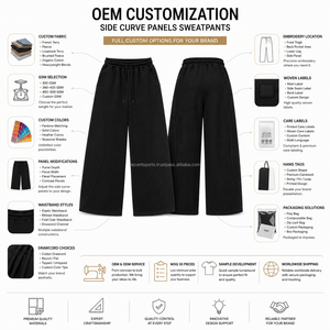 <b>Women's</b> Wide Leg Knitted Sweatpants Mid Waist Drawstring Solid <b>Black</b> Casual Full Length <b>Pants</b> Breathable 100% Cotton Flat - Product Image 6