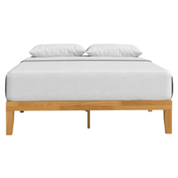 Base de Cama Queen Size Furaka de Estilo Moderno de Mediados de Siglo, con Patas Cónicas de Madera Sólida, Plataforma Ecológica, Duradera y Natural