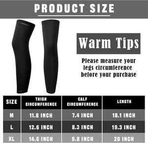 Custom Full Length Compression Leg Sleeves Anti Slip Sports Calf Support For Running Basketball Cycling OEM Wholesale Apparel - Product Image 2