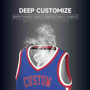 Camiseta de Baloncesto con Logotipo Bordado de Material de Primera Calidad, Nuevo Diseño, Ropa Deportiva Personalizada, Chaleco de Baloncesto Vintage Transpirable - Product Image 5