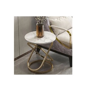 Modern Brass <b>Nesting</b> Coffee <b>Table</b> With Marble Top Contemporary Living Room Furniture - Product Image 6