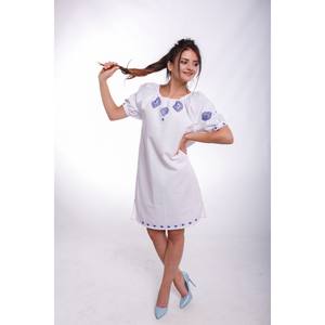 Robe mi-longue vintage en coton brodé ukrainien, manches mi-longues, motif floral, collection automne 2026 – Prix de gros - Product Image 3