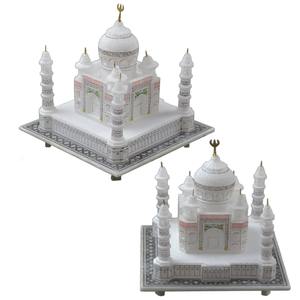 Escultura de Mármol Blanco Taj Mahal, Hecha a Mano en India, Pulida, de Lujo, para Decoración del Hogar, Disponible para Regalos Empresariales - Product Image 1