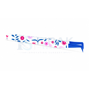 Pince à cils à motif floral avec pointes bleues lisses en plastique de précision pour extension de cils - Product Image 4