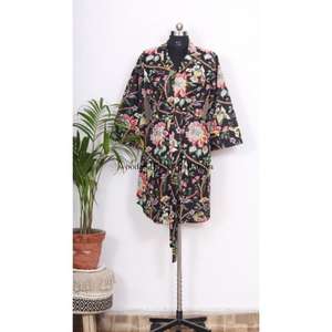 Camisa Larga Estilo Kimono Romántica de Algodón para Mujer, Encanto Caprichoso, Fluidez Sofisticada, Vestidos Casuales al por Mayor - Product Image 3