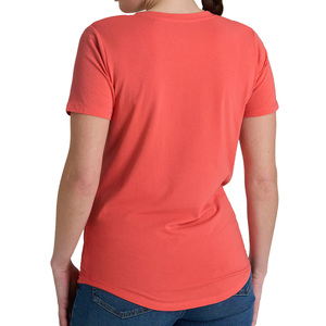 Camiseta de Manga Corta con Cuello en V para Mujer, Ecológica, 100% Algodón Orgánico, Sin Tejer, con Logotipo, Secado Rápido y Transpirable, Informal de Verano - Product Image 4