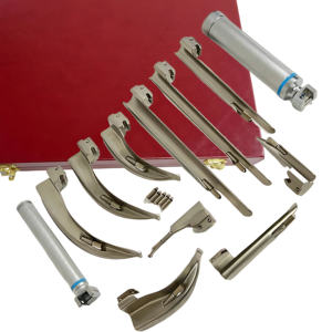 Juego de Laringoscopio Eléctrico LED de Acero Inoxidable Macintosh Miller de Alta Calidad, 6 Hojas Rectas, 4 Hojas Curvas, Caja con Logotipo Personalizado, CE ISO - Product Image 1