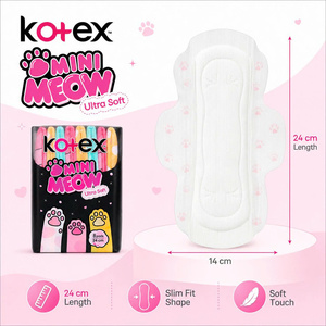 Serviettes hygiéniques Kotex Mini Meow Super Soft 24 cm |   Produits d'hygiène féminine haut de gamme - Product Image 3