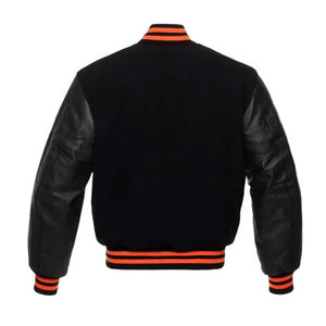 New Style Custom <b>Men</b> Wool Varsity <b>Jackets</b> Wholesale Letterman <b>jacket</b> with <b>leather</b> sleeves OEM service hot selling <b>jacket</b> for <b>men</b> - Product Image 3