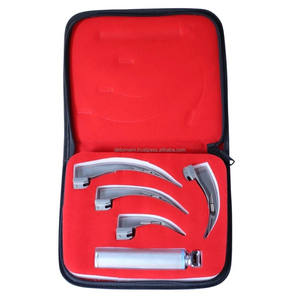 Ensemble de laryngoscope vétérinaire Macintosh DII-900075 certifié CE, en acier inoxydable, avec 4 lames courbées, équipement de diagnostic - Product Image 1