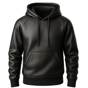 เสื้อฮู้ดหนังผู้หญิง สไตล์สตรีท เสื้อฮู้ดหนังคุณภาพสูง เสื้อฮู้ดหนังแฟชั่นทันสมัย เสื้อฮู้ดหนังสไตล์คนเมือง - Product Image 1