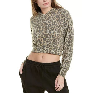 Hot Selling Women Cropped <b>Hoodie</b> Cotton Polyester Tracksuit Sublimation Crop Top Hoodies Sweatshirts High Quality - Product Image 1