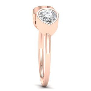 REYES Dainty Pear Cut 1.73Ct Moissanite in 925 Sterling <b>Silver</b> Engagement <b>Ring</b> For Women 14K Gold Plated <b>Statement</b> Jewelry - Product Image 3