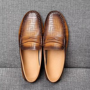 Nouvelles Chaussures Homme en Cuir Véritable 2025 – Style Confortable à Lacets, Bout Rond, Idéales pour la Conduite, les Mariages et le Bureau - Product Image 1