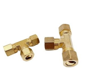 Raccord en T à compression en laiton, construction forgée, résistant à la corrosion, pour raccordement de tubes, plomberie basse pression, alimentation en eau, OEM - Product Image 5
