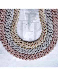 Collar de Cadena Ovalada Estilo Hip Hop para Hombre, con Diamantes, en Plata de Ley 925 o Oro de 10K/14K - Product Image 4