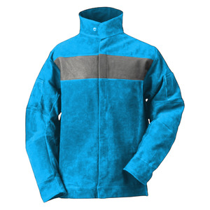 Best Performance Cowhide Split Leather Reflective Safety <b>Jacket</b> for Construction <b>Workers</b> Heat Resistance Industrial Clothing - Product Image 6