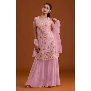 ชุดคลุมสำหรับใส่ไปงานเฉลิมฉลองผ้า Georgette สังเคราะห์ที่มีความสบายภายใน - Product Image 1