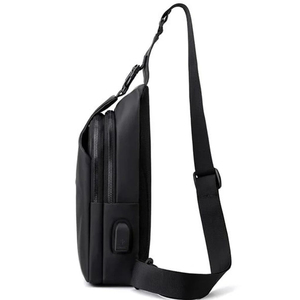 Sac de poitrine minimaliste en nylon, sac à bandoulière, fermeture éclair, imperméable, usage quotidien, toutes saisons, sac pour homme - Product Image 3
